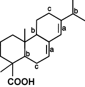 Sites of potential oxidation (abietic acid)