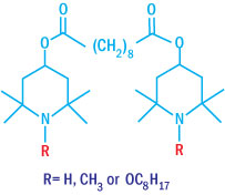 Chemical structures of low MW Hindered Amine Light Stabilizer